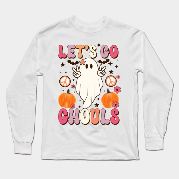 Let's Go Ghouls Long Sleeve T-Shirt by LMW Art